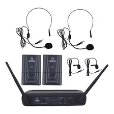 Set 2 Microfonos Diadema O Solapa Inalambricos Vhf