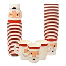 Vasos Desechables Paquete De 50 Tazas De Navidad 9 Onzas