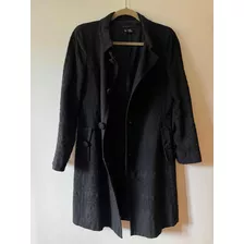 Tapado Negro Bordado Zara