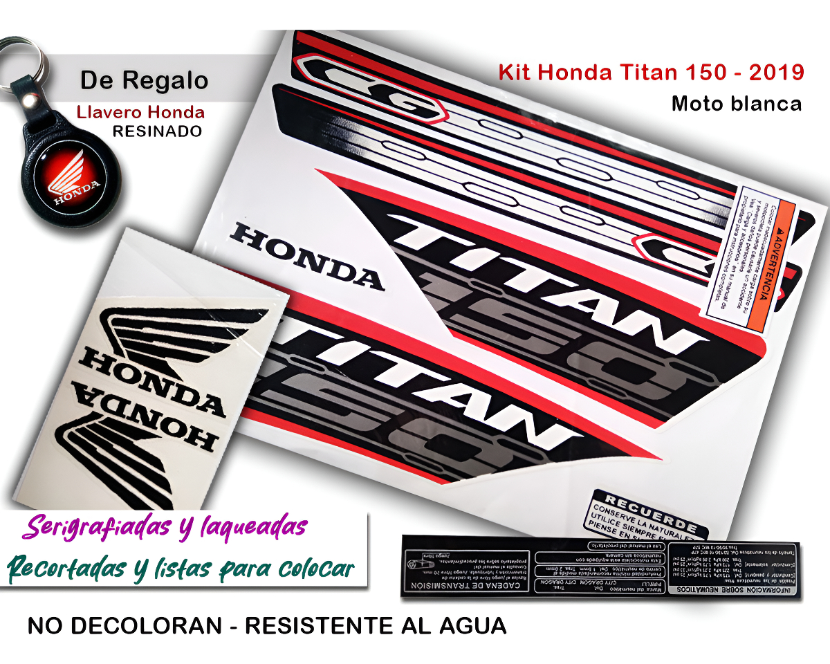 Kit Calcos Honda Cg 150 Titan 2019. Premium