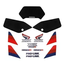 Kit Adesivo Jogo Faixas Moto Honda Xlx 350 1987 Branca