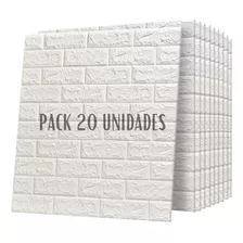 Placas Autoadhesivas 3d 70x77 Blanco Ladrillo Pack 20 Placas