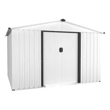 Cobertizo Almacen Para Exterior 6x8ft Blanco Marca Crownland