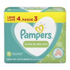 Lenços Umedecidos Pampers Aroma De Aloe E Vera 192 Unidades