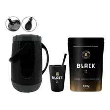 Kit Tereré Garrafa Térmica 2,5l + Erva Cuia Bomba Black Erva