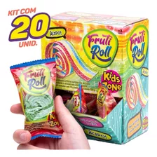 Kit 20x Bala De Goma Ácida Em Fita Fruti Roll - Kids Zone