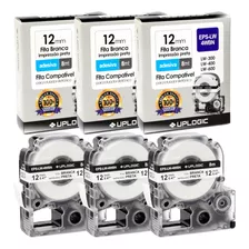 Kit 3x Fitas Compativeis 12mm Branca P/ Epson Lw 300 400 600