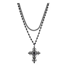 Lux Accessories Rosary Elegant Fancy Beaded Cross Necklace