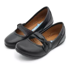 Zapato Escolar Niña Colección 2021 Coqueta Piel Negro Suaves