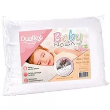 Travesseiro Baby Nasa Duoflex Branco Capa Percal Impermeável