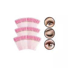 Escova Descartáveis De Cílios - Kit Com 200 Unidades Comprimento 100 Mm Cor Rosa Espessura 1 Mm Tipo De Curvatura Nao Se Aplica