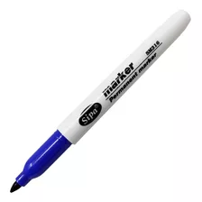 Marcador Permanente Sipa Marker Azul Punto Fino 1.8 Mm10 Pzs