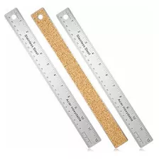 Regla Acero Inoxidable 30 Cm 12puLG Rulers Antideslizante -