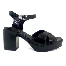 Sandalias Mujer Vestir Taco Ancho 7,5 Cm Elegante Fiesta