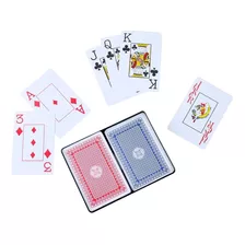 Jogo Com 2 Baralhos De Plástico Com 54 Cartas