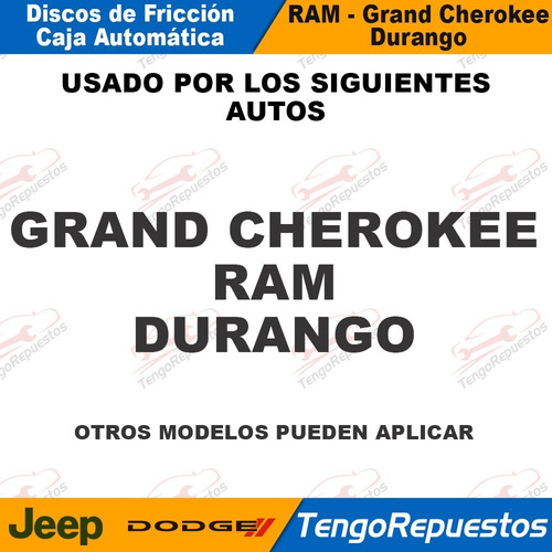 Discos Friccion Caja Automatica 45rfe Dodge Durango Ram Foto 4