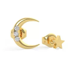 Pendientes De Aro Guess Get Lucky Luna Estrella Boleta