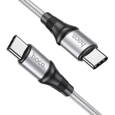 Cable De Carga Rápida Usb Tipo C A C 100w Reforzado Borofone Color Gris-1m