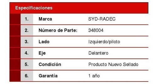 1 Amortiguador Suspension De Primera Izquierdo Sonic 11/14 Foto 2