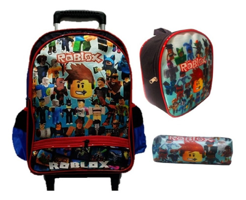 Mochila Infantil Masculina Preta Roblox Juvenil Costa Grande