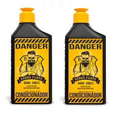 Kit 2x Condicionador Danger Barba E Cabelo 250ml Barba Forte