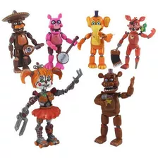 6 Peças Five Nights At Freddy Fnaf Boneco De Ação Bunnie,