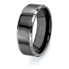 Anillo Aro Moda Tungsteno Carbide Hipoalergenico Sz 6.5