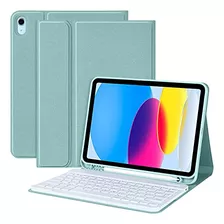 Funda Para iPad De Gen 10 Con Teclado Desmontable Azul 