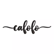 Lettering Cafofo 43x12cm Em Madeira Mdf Preto