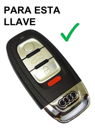 Funda Llave Audi Tpu Cromo/fibra A4 A5 A7 A8 Q5 Q7 Foto 4