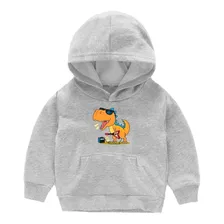 Moletom Infantil Blusa De Frio T Rex Roqueiro Menino Quente