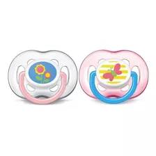 Chupeta Freeflow Dupla Decorada 18m+ Menina - Philips Avent