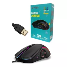 Mouse Gamer De Juego Weibo X9 Negro Rgb- 10 Botones