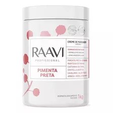 Creme Termoativo Para Corpo Raavi De Massagem Corporal Pimenta Preta En Pote De 1000ml/1kg Suave