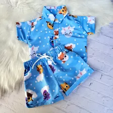 Roupa Bolofofos Menino Conjunto Temático Infantil Bolofofo