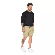 Shorts Masculino De Sarja Com Elastico Na Cintura Baratinho