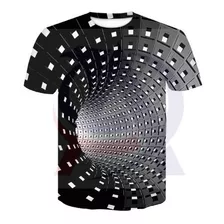 Playera Para Hombre Rotating Light Hole 3d