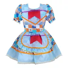 Vestido De Festa Junina Infantil Quadrilha Caipira Xadrez 