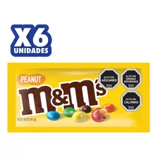 M&m Chocolate Con Leche Y Maní 49g X 6un