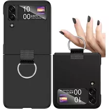 Funda Para Samsung Z Flip 4 C/anillo Negro