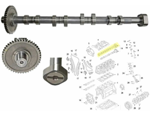 1 Arbol De Levas Escape Skoda Octavia 1.8 L-2.0 L 04-13 Foto 3