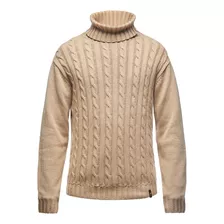 Sweater Polera Cacique Hombre Cuello Alto Lana - Abrigado