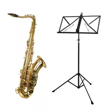 Kit Saxofone Tenor Ts-200 Laqueado + Estante De Partitura S2