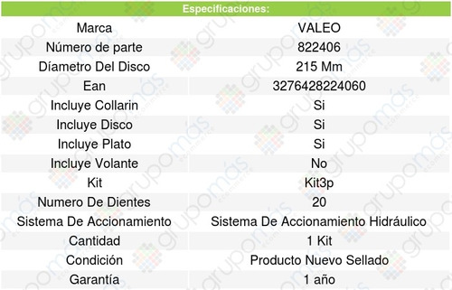 Kit Clutch Fiat Bravo L4 1.4l 07-14 Valeo Foto 2