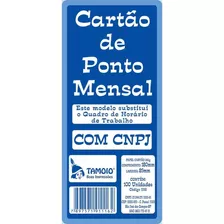 Impresso Cartao De Ponto Mensal Palha 86x180mm (789757191116