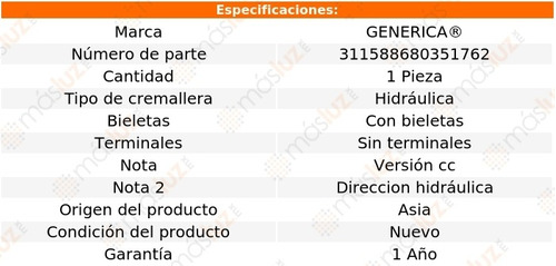 Caja Direccion Hidrulica Peugeot 207 08/12 Generica Foto 2