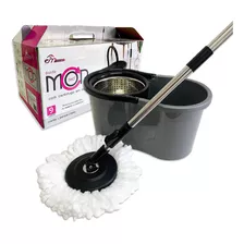 Mop Balde De Plastico Com Cesto De Aço 9 Litros Cor Preto