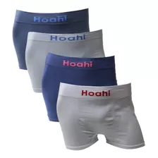 Kit 4 Cuecas Hoahi Boxer Sem Costura Poliamida Masculino