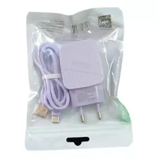 Cargador Tipo C Ewtto 3a Carga Rápida 2 Usb Color Lavanda