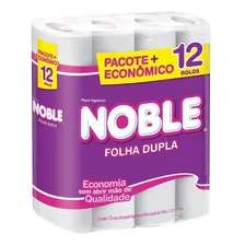 Noble Folha Dupla 20m- 12 Rolos Pacote Mais Econômico